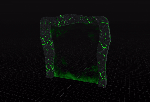 Spatial Rifts visual effects tests in Reality Composer Pro
